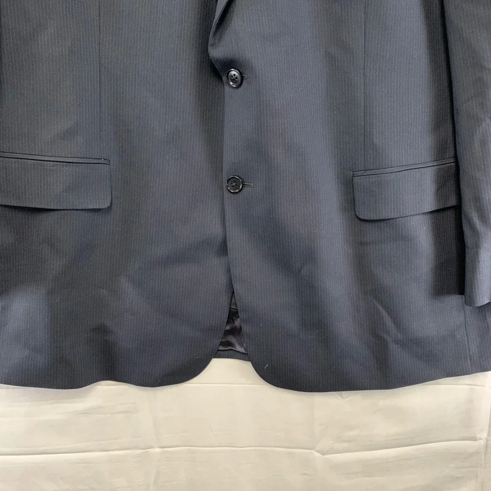 Brooks Brothers 346 Blazer Mens‎ 48R Navy Blue Pinstripe Wool Stretch Jacket